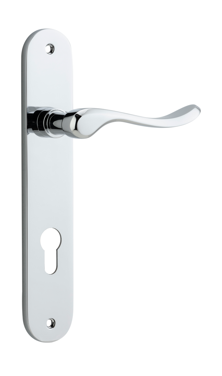 Stirling Lever - Oval Backplate Polished Chrome