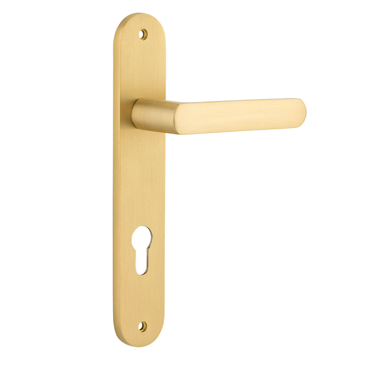 Osaka Lever - Oval Backplate Brushed Gold PVD