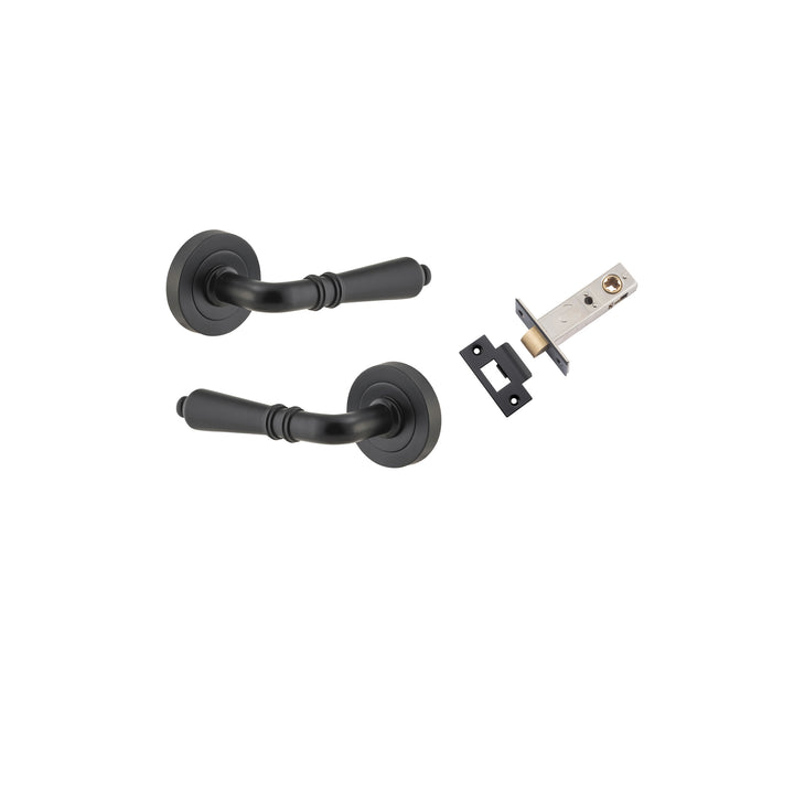 Sarlat Lever - Round Rose Passage Kit Matt Black