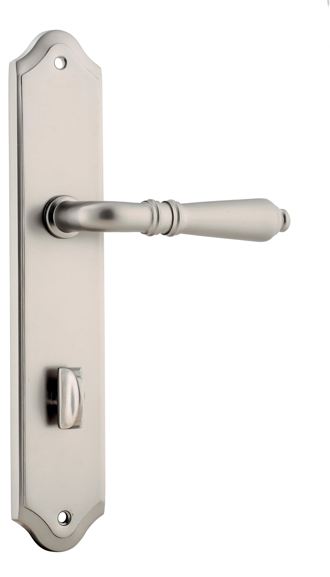 Sarlat Lever - Shouldered Backplate Satin Nickel