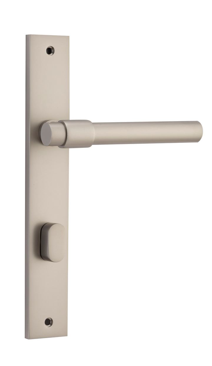 Helsinki Lever - Rectangular Backplate Satin Nickel