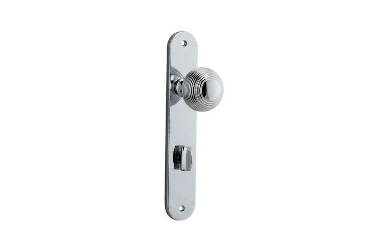 Guildford Knob - Oval Backplate Polished Chrome