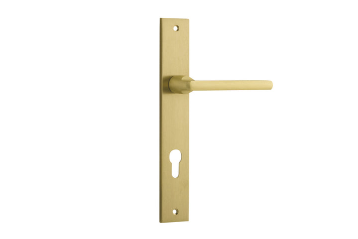 Baltimore Lever - Rectangular Backplate Brushed Gold PVD