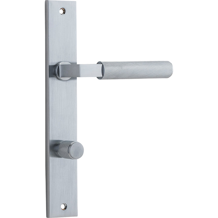 Brunswick Lever - Rectangular Backplate Brushed Chrome
