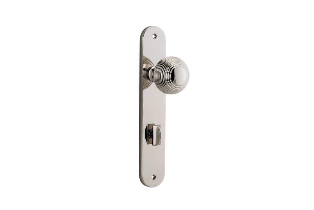 Guildford Knob - Oval Backplate Polished Nickel