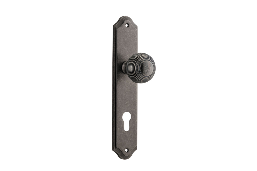 Guildford Knob - Shouldered Backplate Distressed Nickel