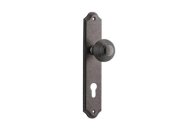 Guildford Knob - Shouldered Backplate Distressed Nickel