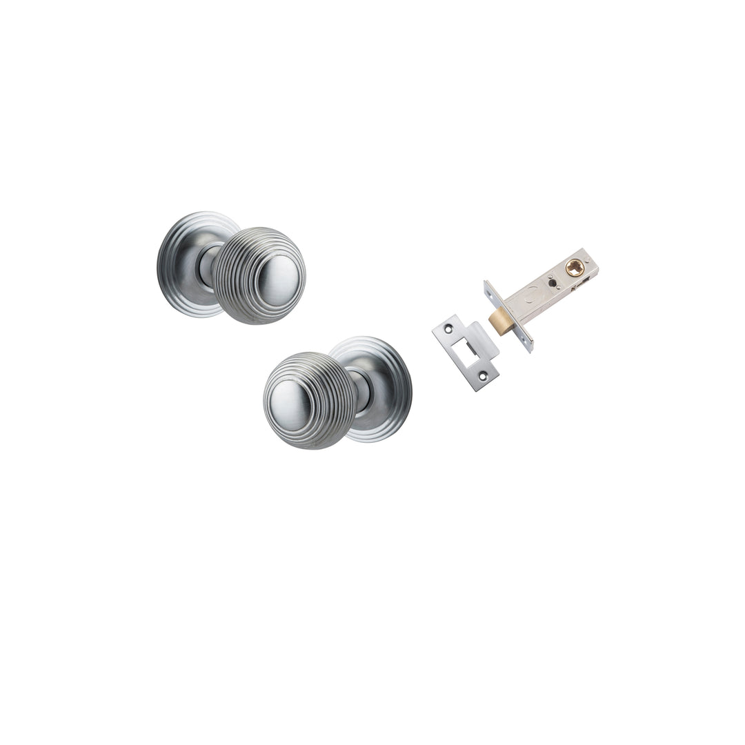 Guildford Knob - Round Rose Passage Kit Brushed Chrome