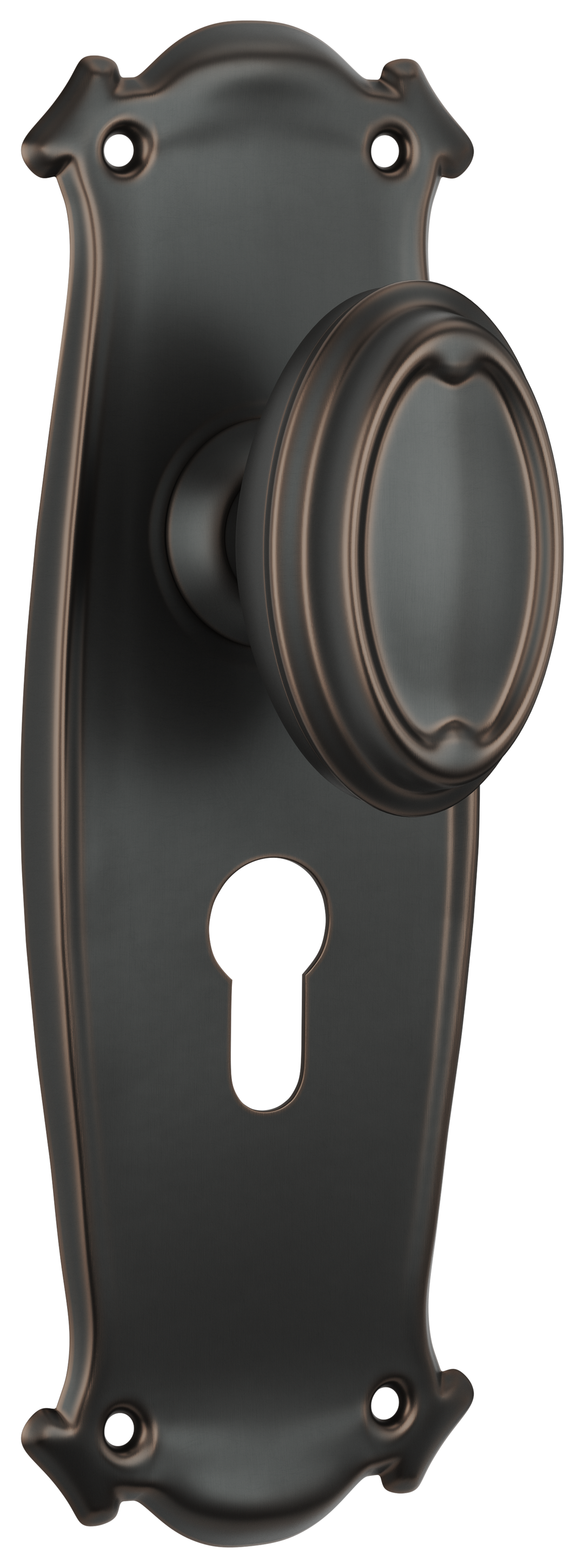 Door Knob Bungalow Euro Pair Antique Copper H197xW68xP60mm