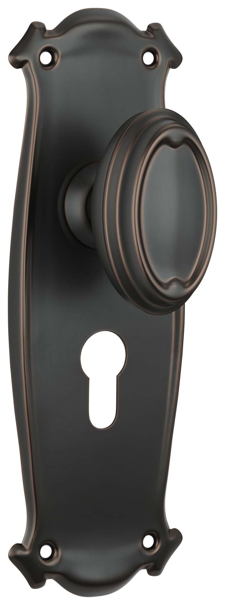 Door Knob Bungalow Euro Pair Antique Copper H197xW68xP60mm