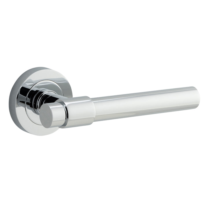 Helsinki Lever - Round Rose Polished Chrome
