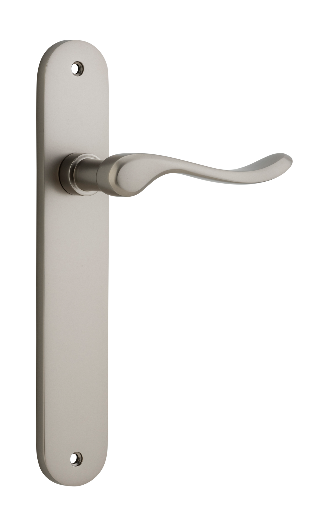 Stirling Lever - Oval Backplate Satin Nickel