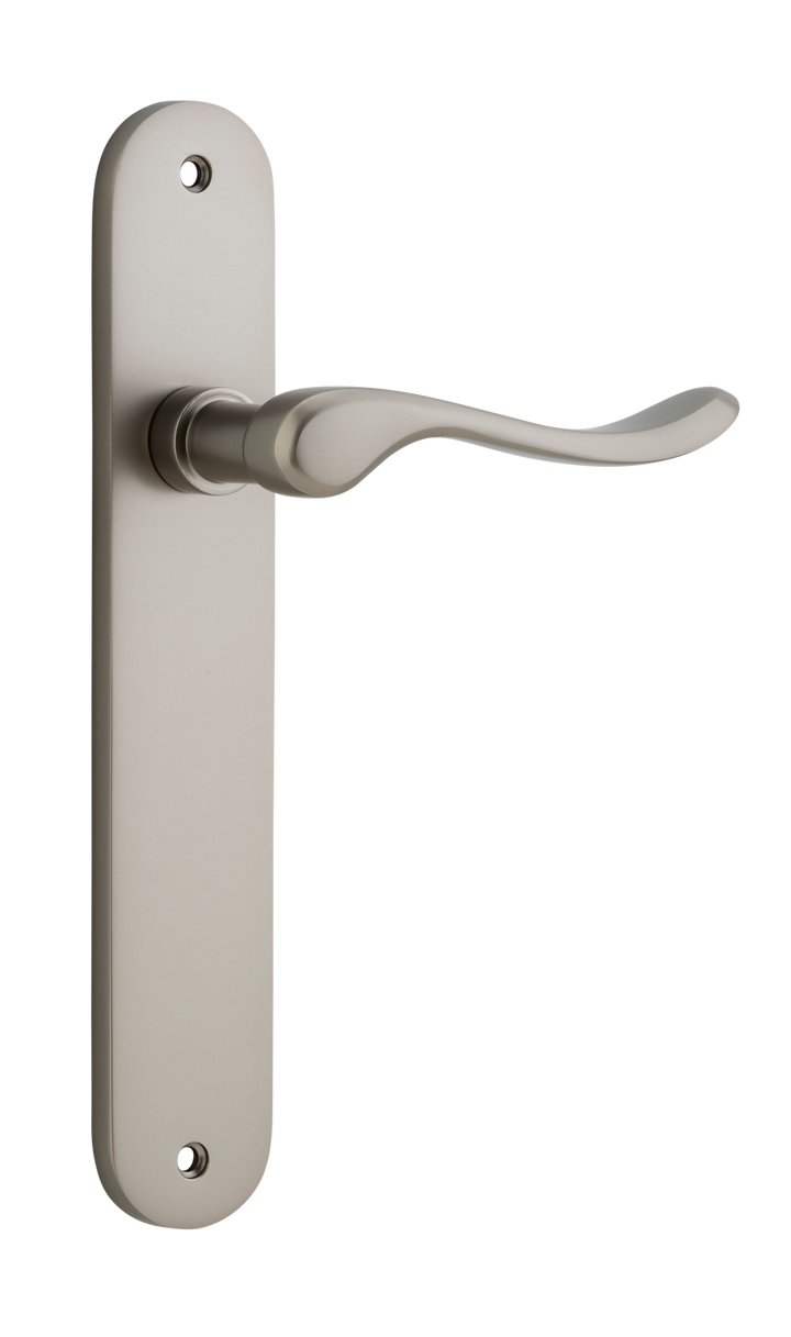 Stirling Lever - Oval Backplate Satin Nickel