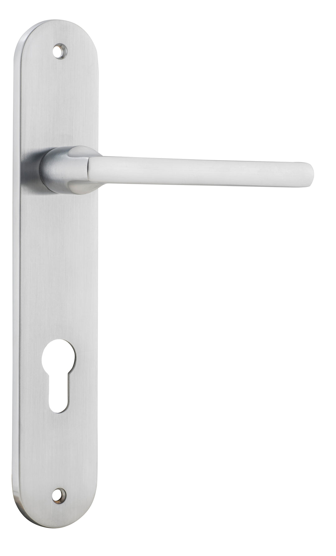 Baltimore Lever - Oval Backplate Brushed Chrome