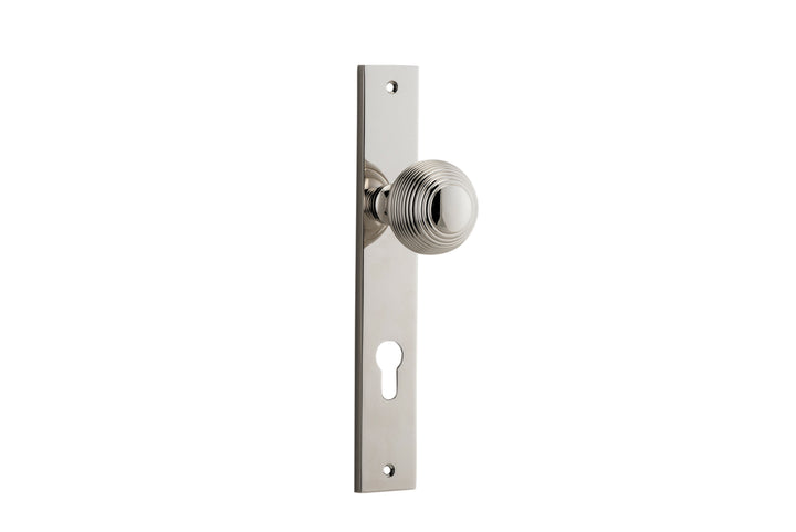 Guildford Knob - Rectangular Backplate Polished Nickel