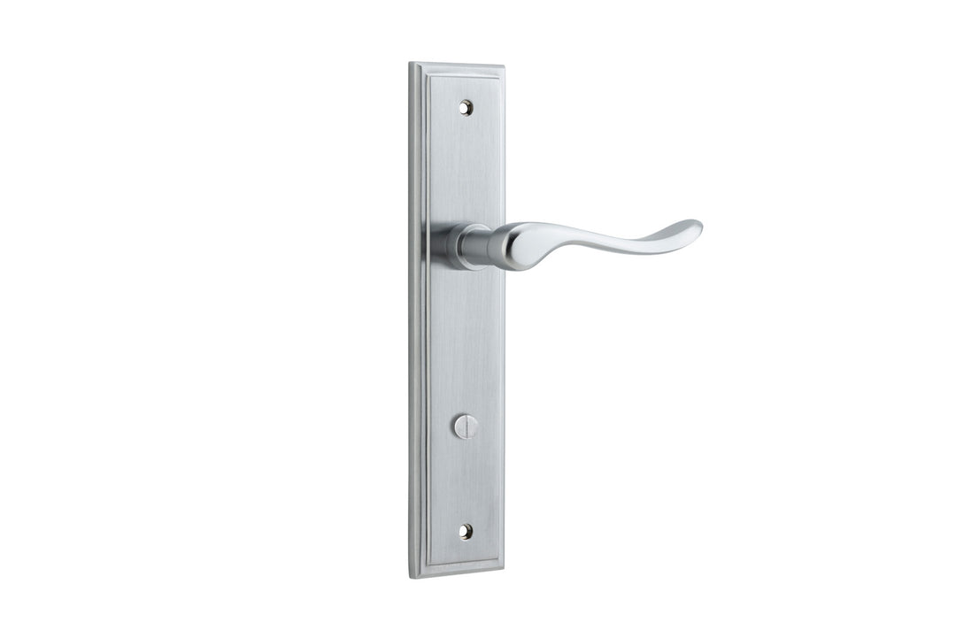 Stirling Lever - Stepped Backplate Brushed Chrome