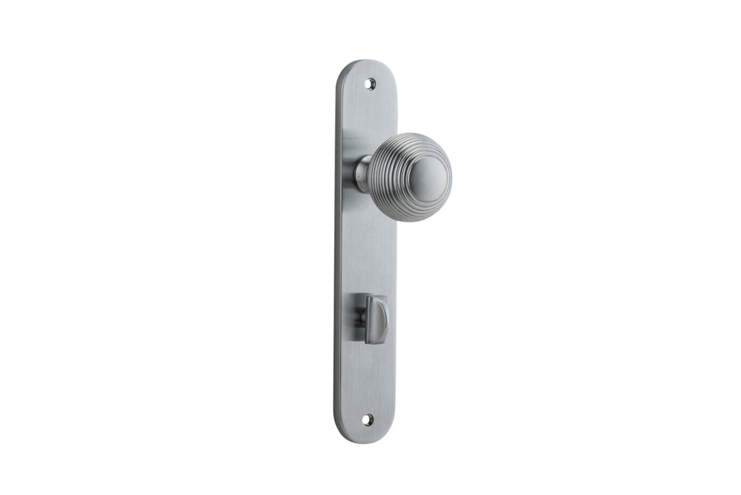 Guildford Knob - Oval Backplate Brushed Chrome