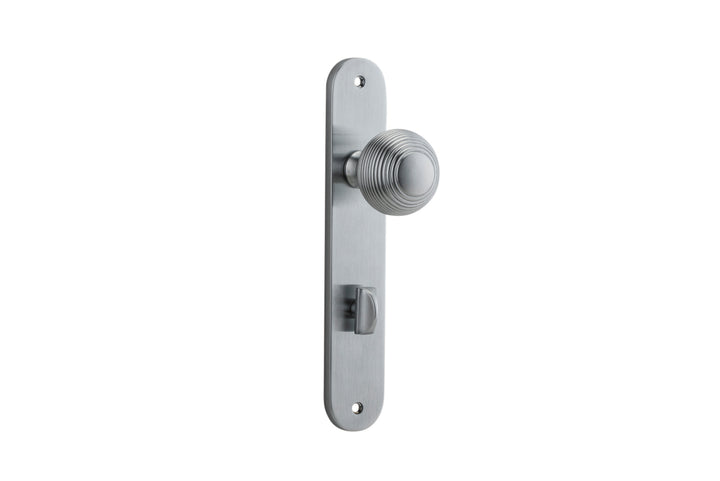 Guildford Knob - Oval Backplate Brushed Chrome