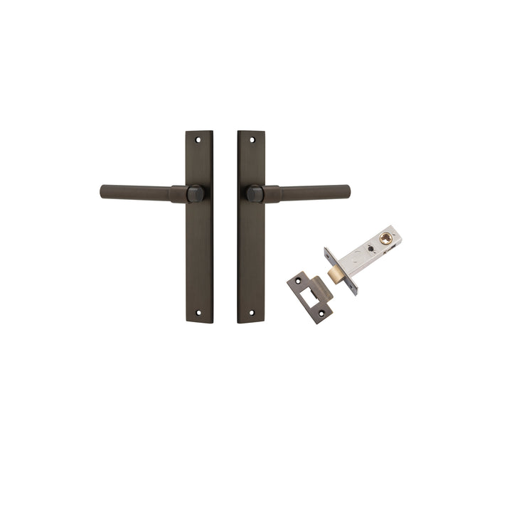 Helsinki Lever - Rectangular Backplate Passage Kit Signature Brass
