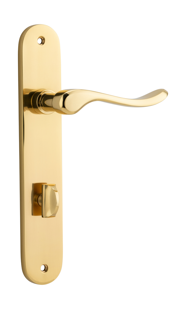 Stirling Lever - Oval Backplate Polished Brass