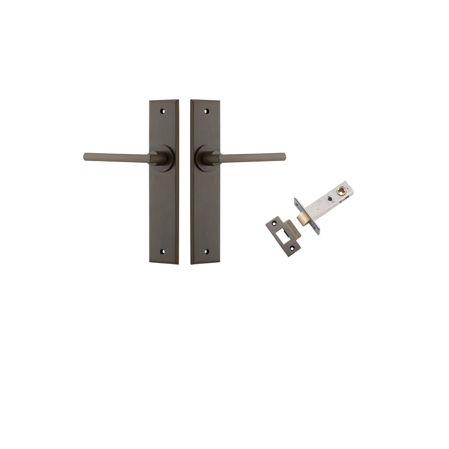 Baltimore Lever - Chamfered Backplate Passage Kit Signature Brass