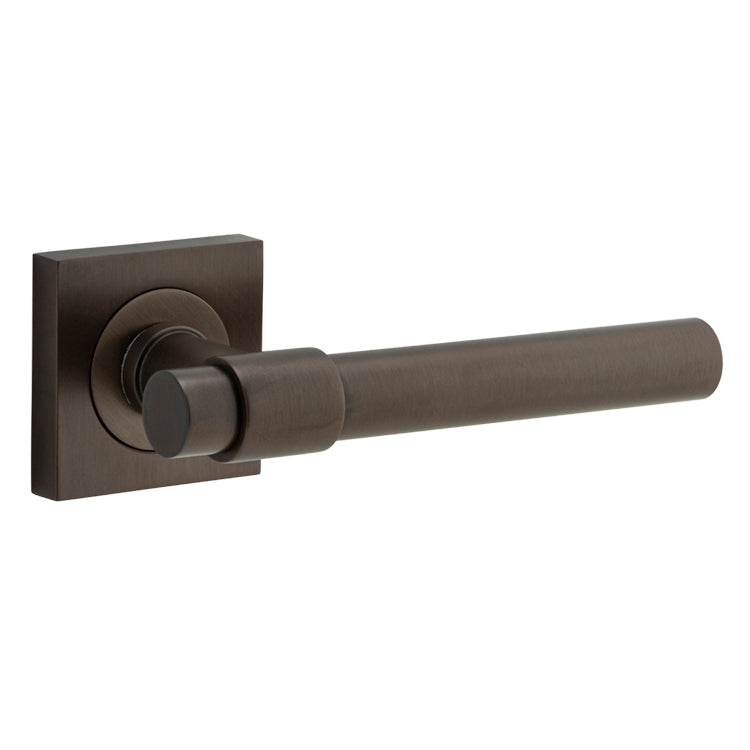 Helsinki Lever - Square Rose Signature Brass