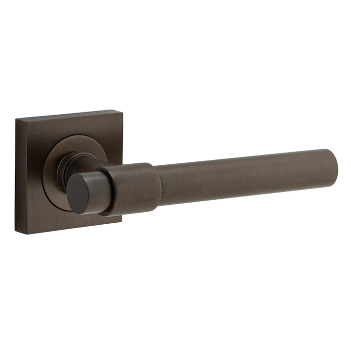 Helsinki Lever - Square Rose Signature Brass