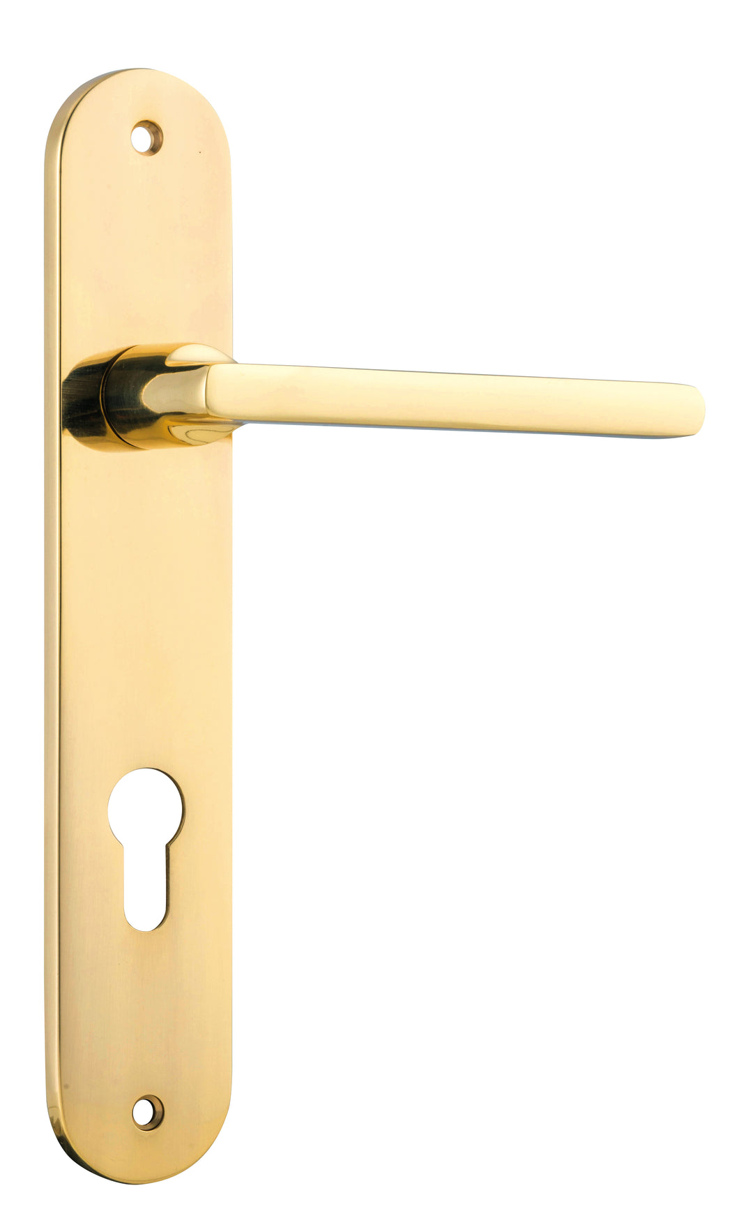 Baltimore Lever - Oval Backplate Polished Brass