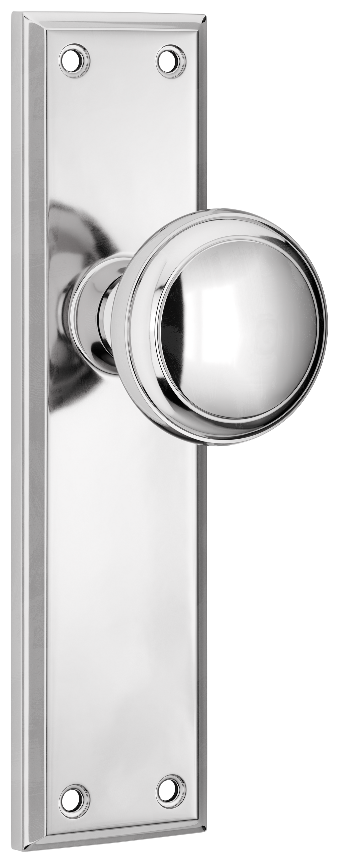Door Knob Milton Latch Pair Chrome Plated H200xW50xP73mm