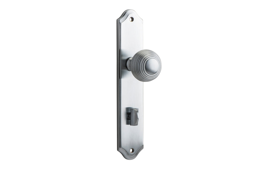 Guildford Knob - Shouldered Backplate Brushed Chrome