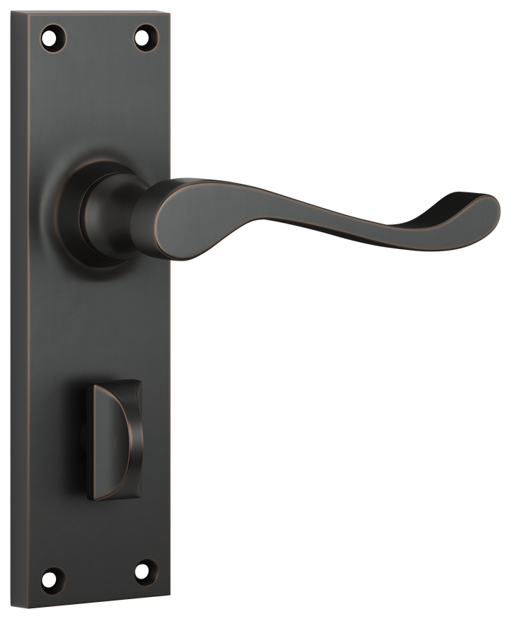 Door Lever Victorian Privacy Pair Antique Copper H152xW42xP59mm