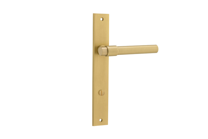 Helsinki Lever - Rectangular Backplate Brushed Gold PVD