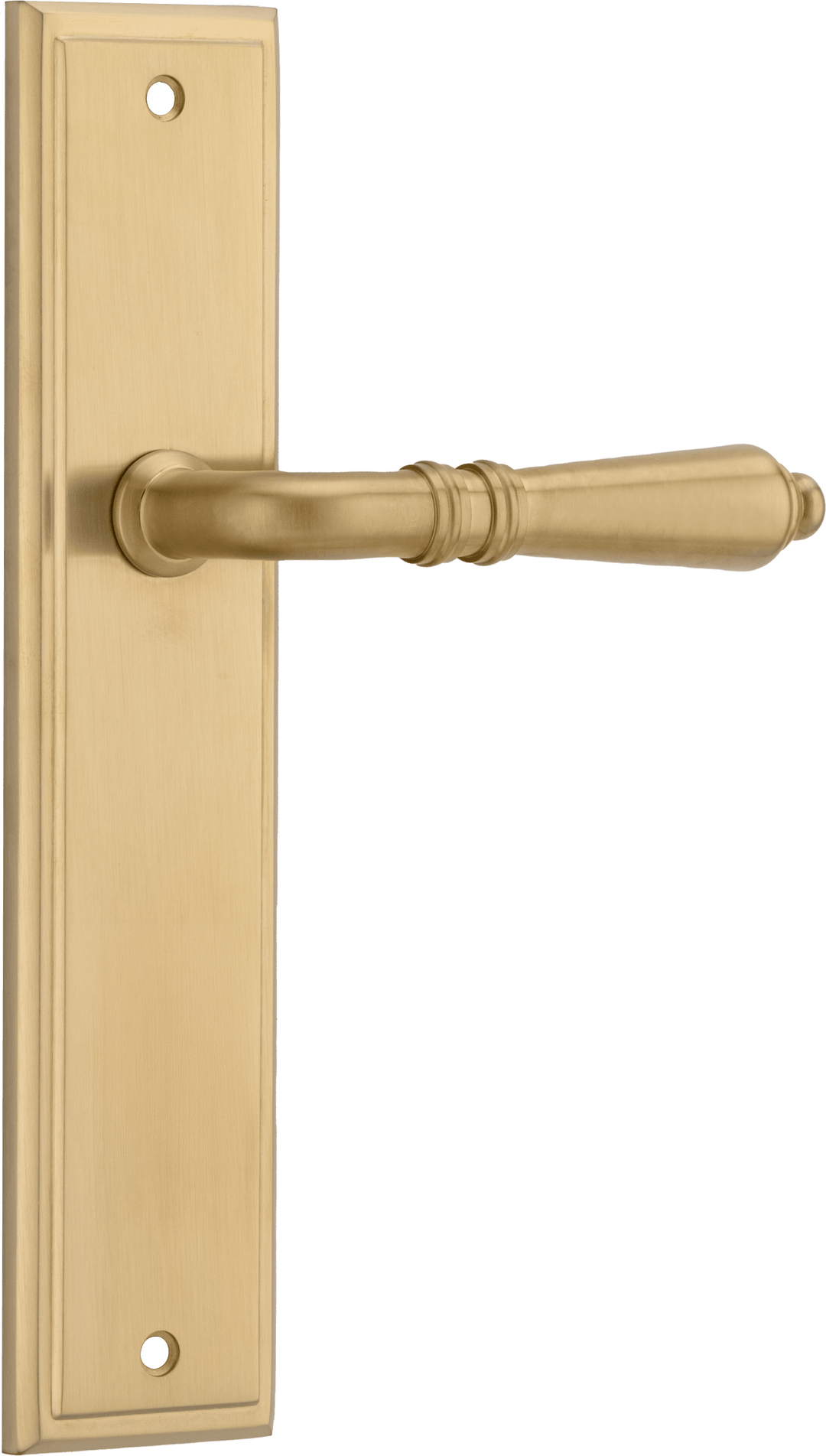 Sarlat Lever - Stepped Backplate Brushed Gold PVD
