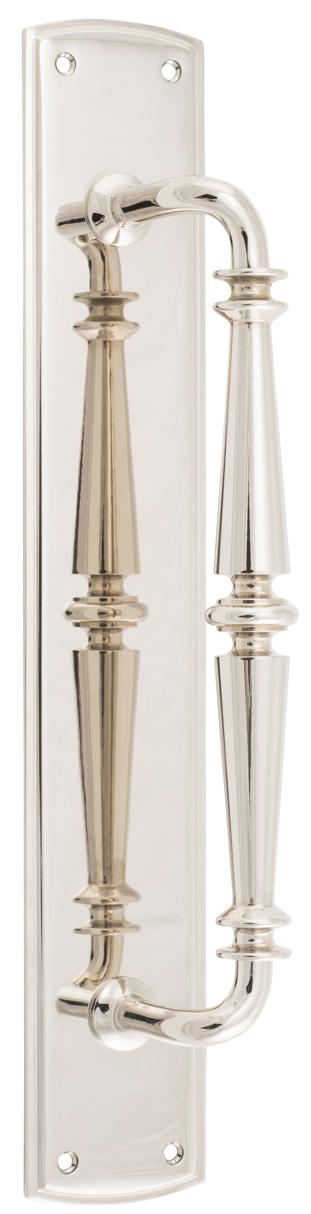 Sarlat Pull Handle on Backplate Polished Nickel