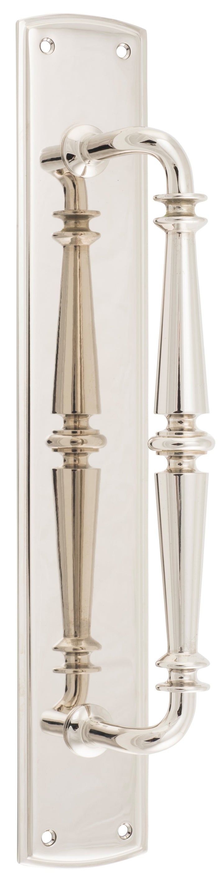 Sarlat Pull Handle on Backplate Polished Nickel