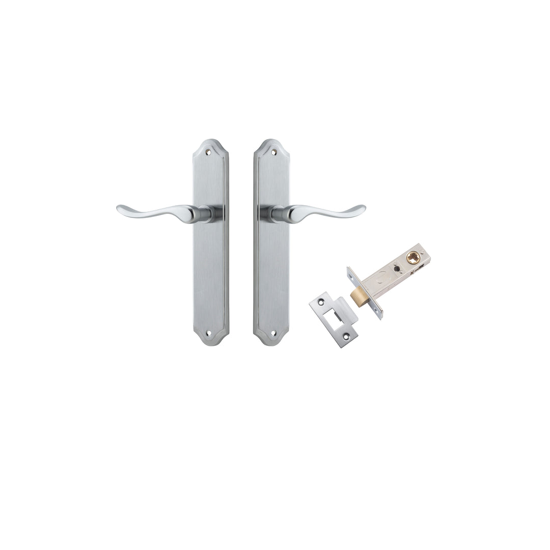 Stirling Lever - Shouldered Backplate Passage Kit Brushed Chrome