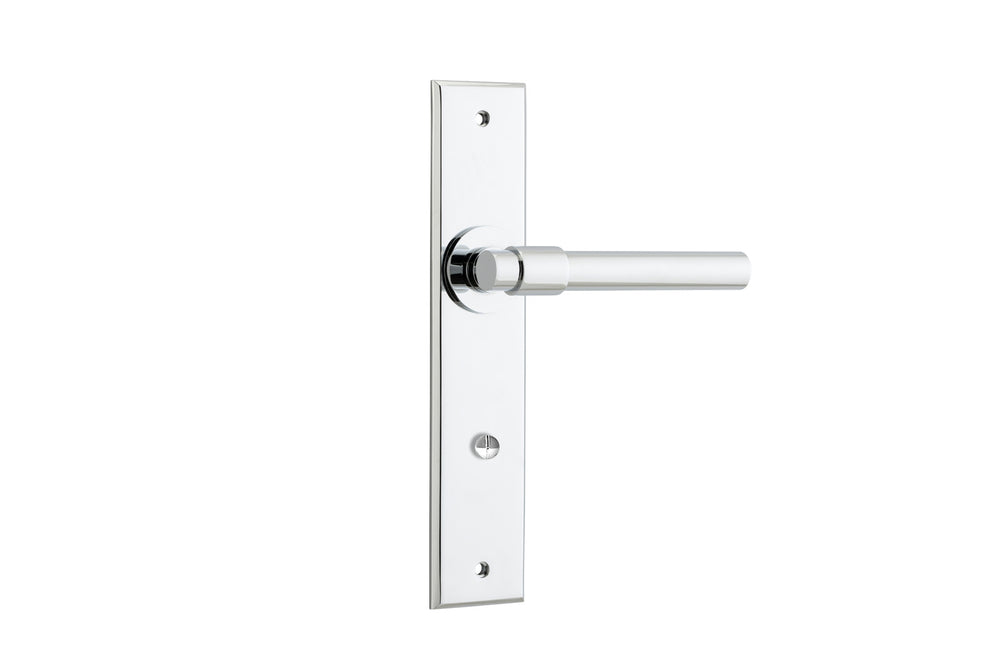 Helsinki Lever - Chamfered Backplate Polished Chrome