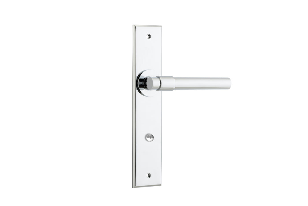 Helsinki Lever - Chamfered Backplate Polished Chrome