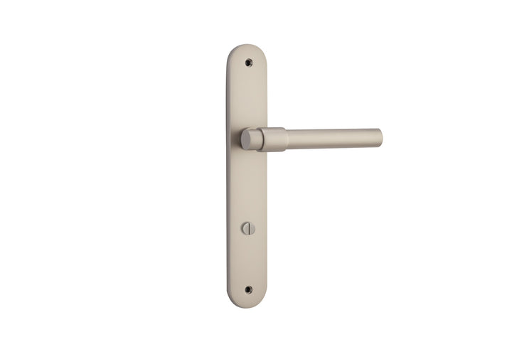 Helsinki Lever - Oval Backplate Satin Nickel