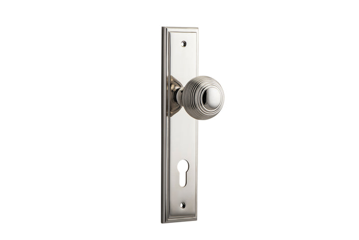Guildford Knob - Stepped Backplate Polished Nickel