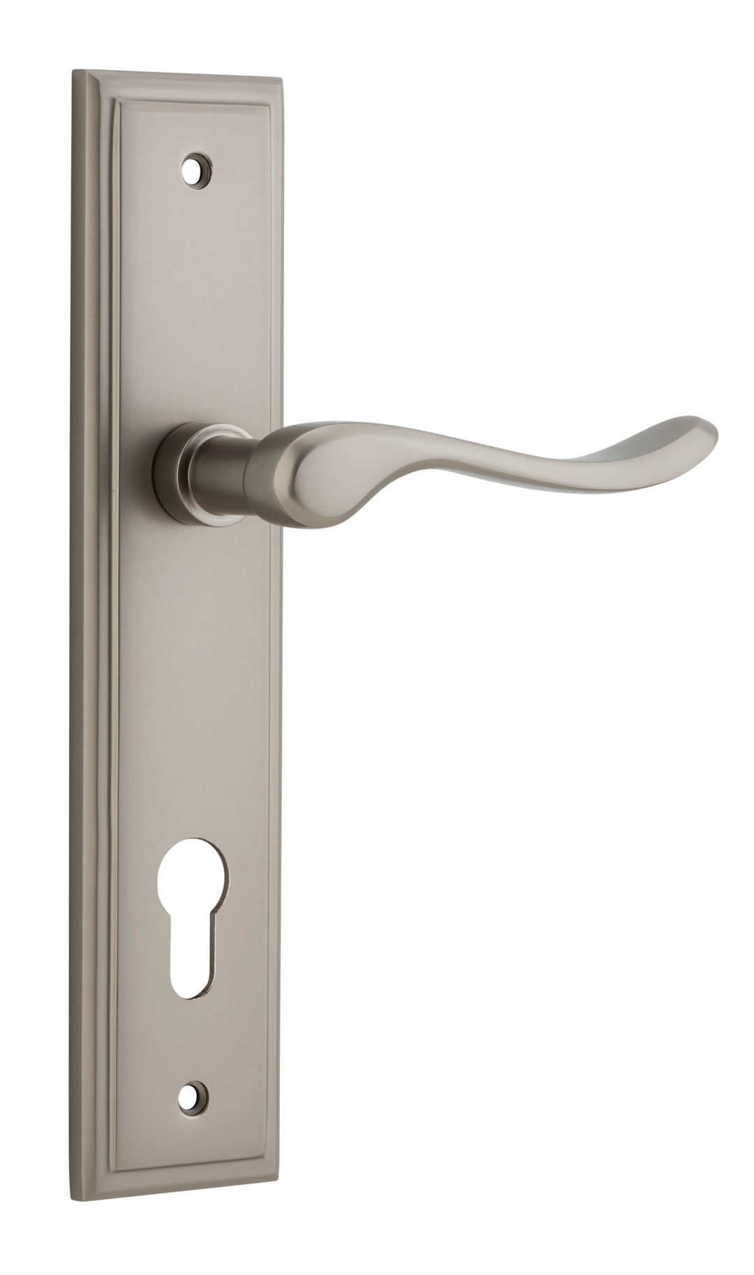 Stirling Lever - Stepped Backplate Satin Nickel