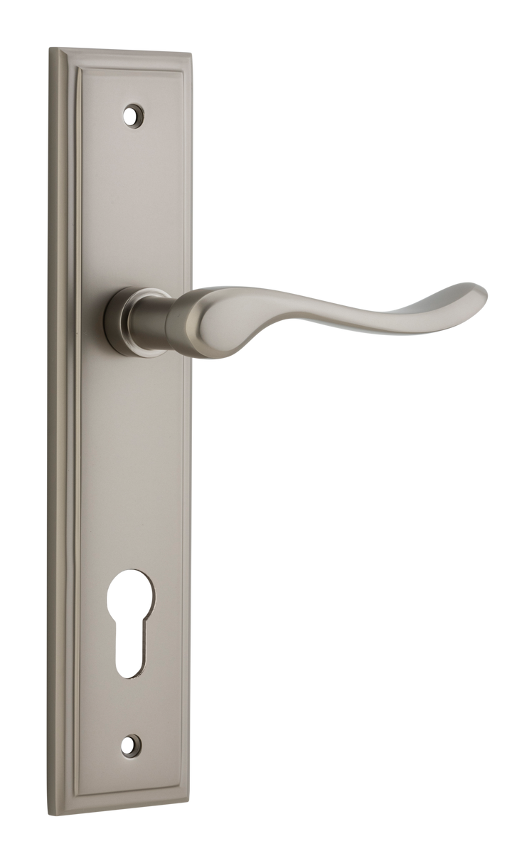 Stirling Lever - Stepped Backplate Satin Nickel