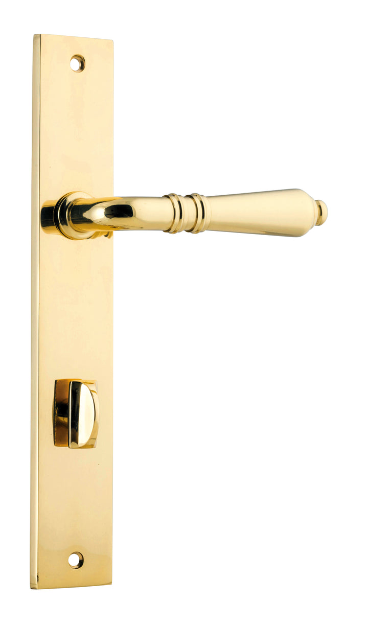 Sarlat Lever - Rectangular Backplate Polished Brass