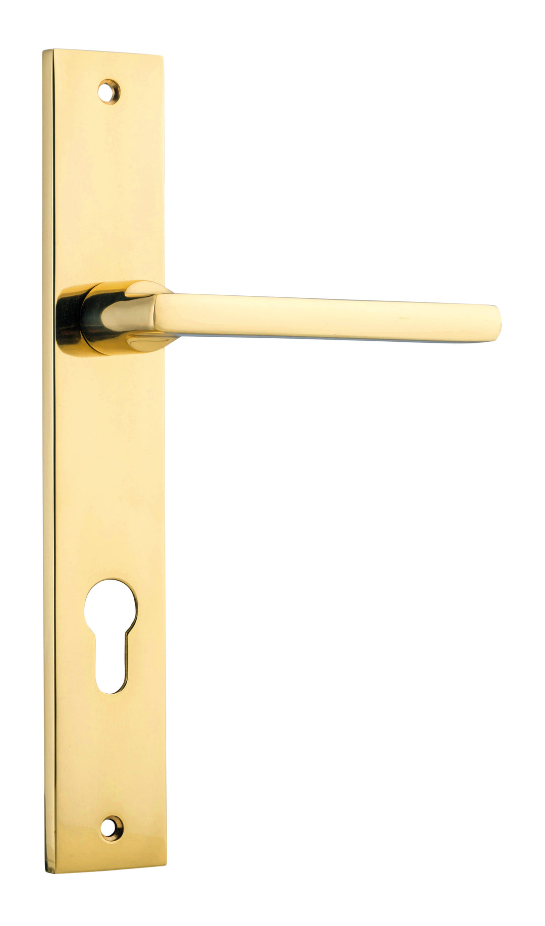 Baltimore Lever - Rectangular Backplate Polished Brass