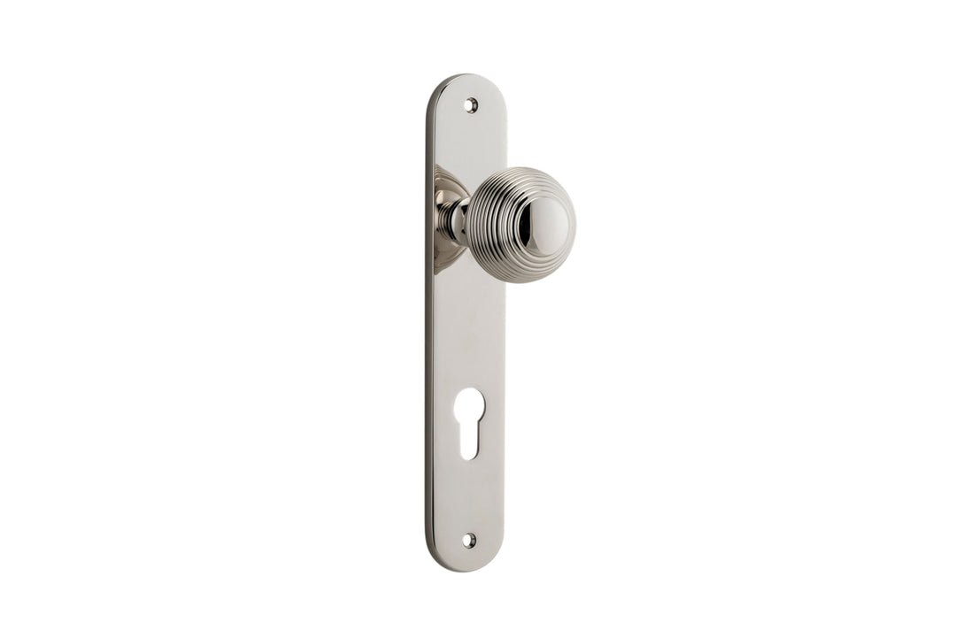 Guildford Knob - Oval Backplate Polished Nickel