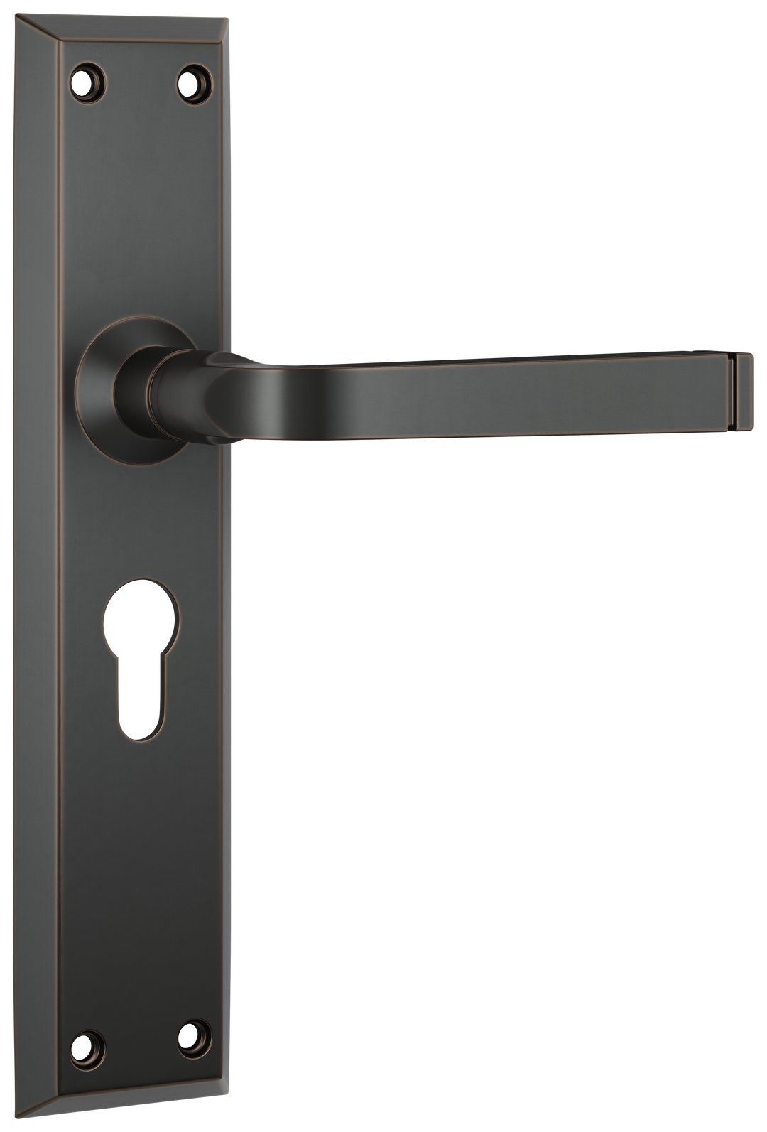 Door Lever Menton Euro Pair Antique Copper H225xW50xP75mm