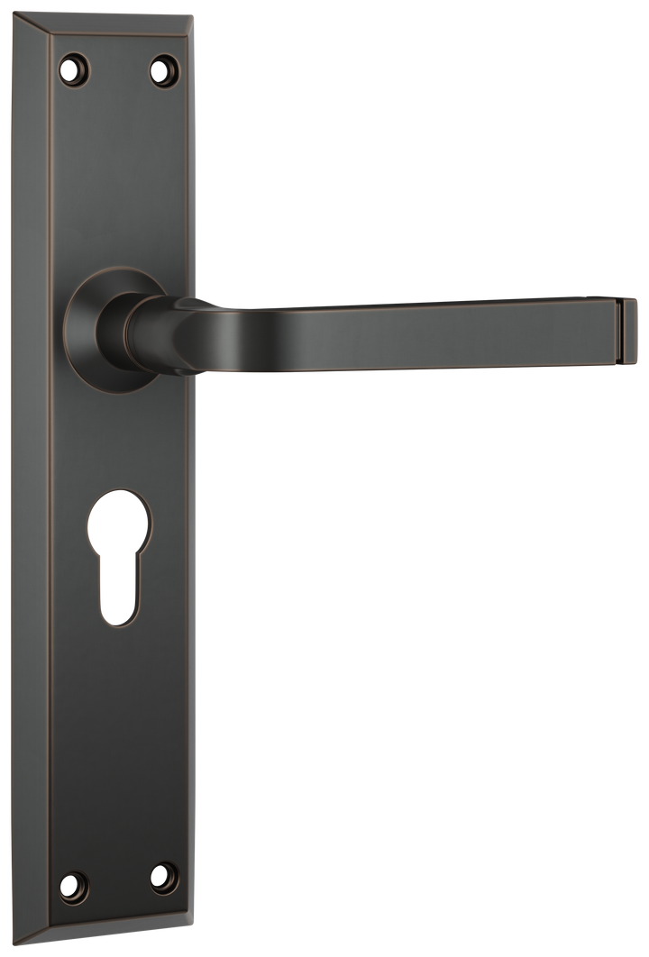 Door Lever Menton Euro Pair Antique Copper H225xW50xP75mm