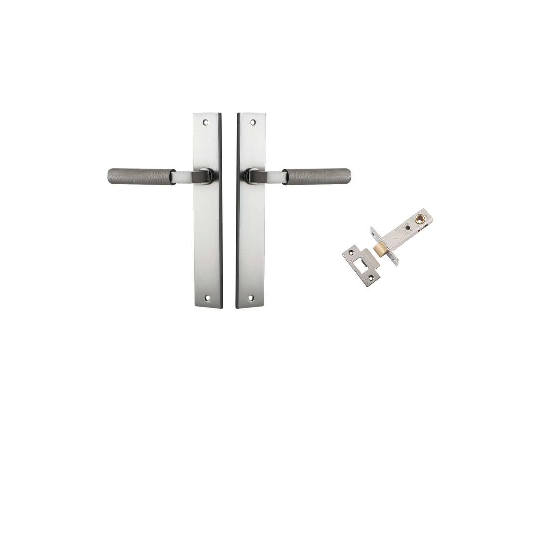 Brunswick Lever - Rectangular Backplate Passage Kit Satin Nickel