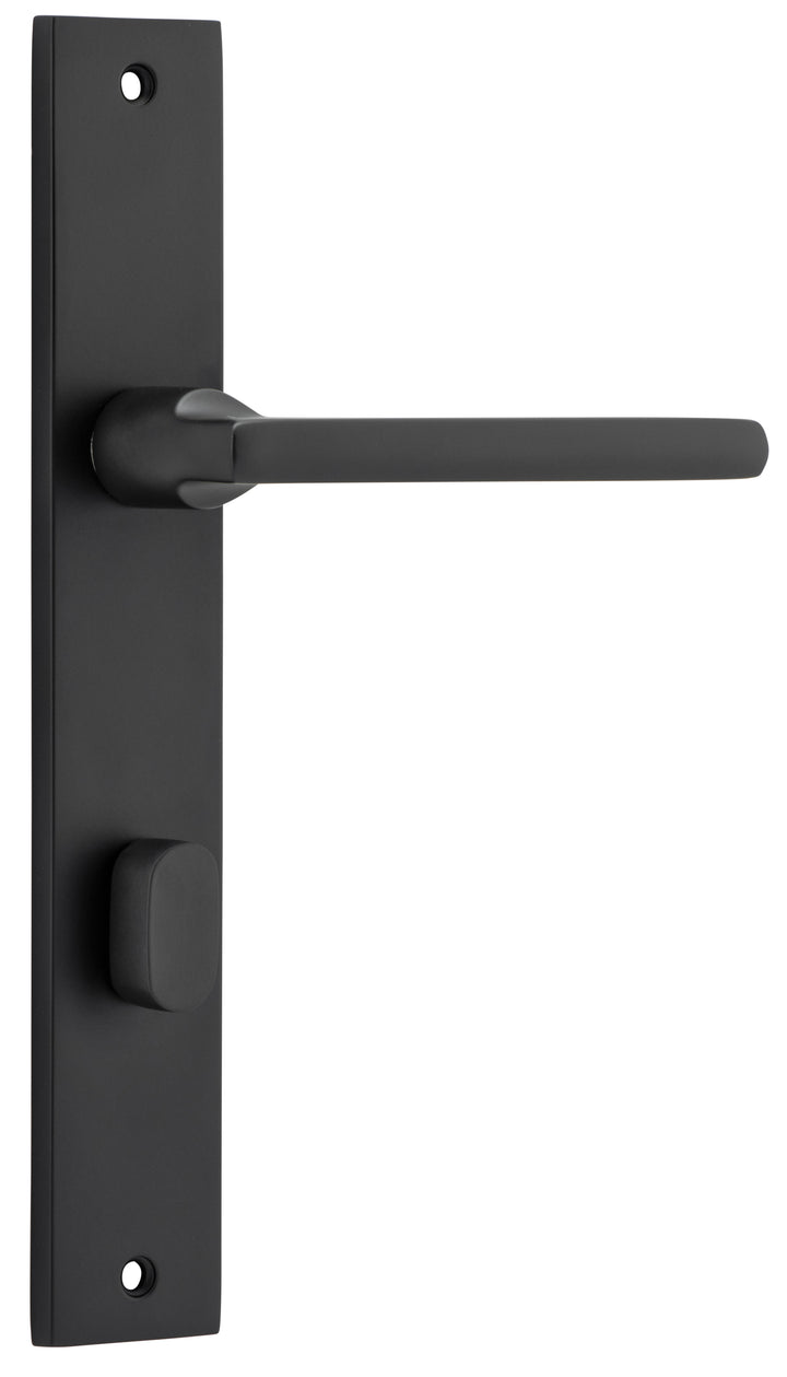 Baltimore Lever - Rectangular Backplate Matt Black