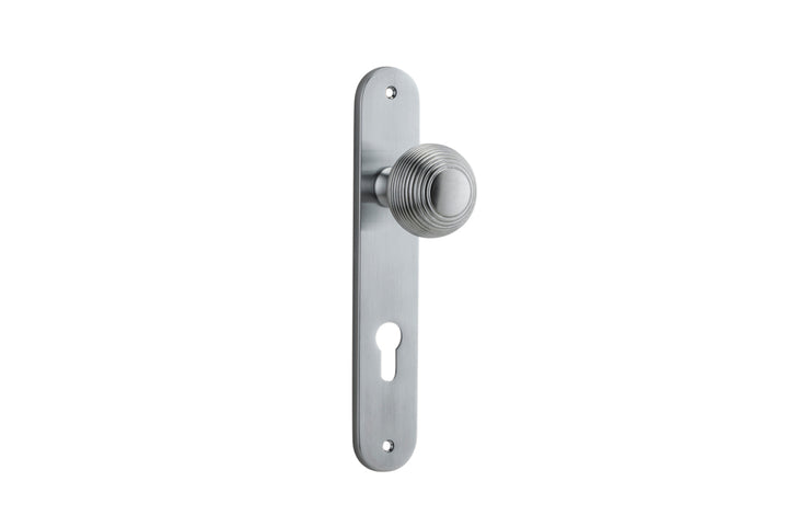 Guildford Knob - Oval Backplate Brushed Chrome